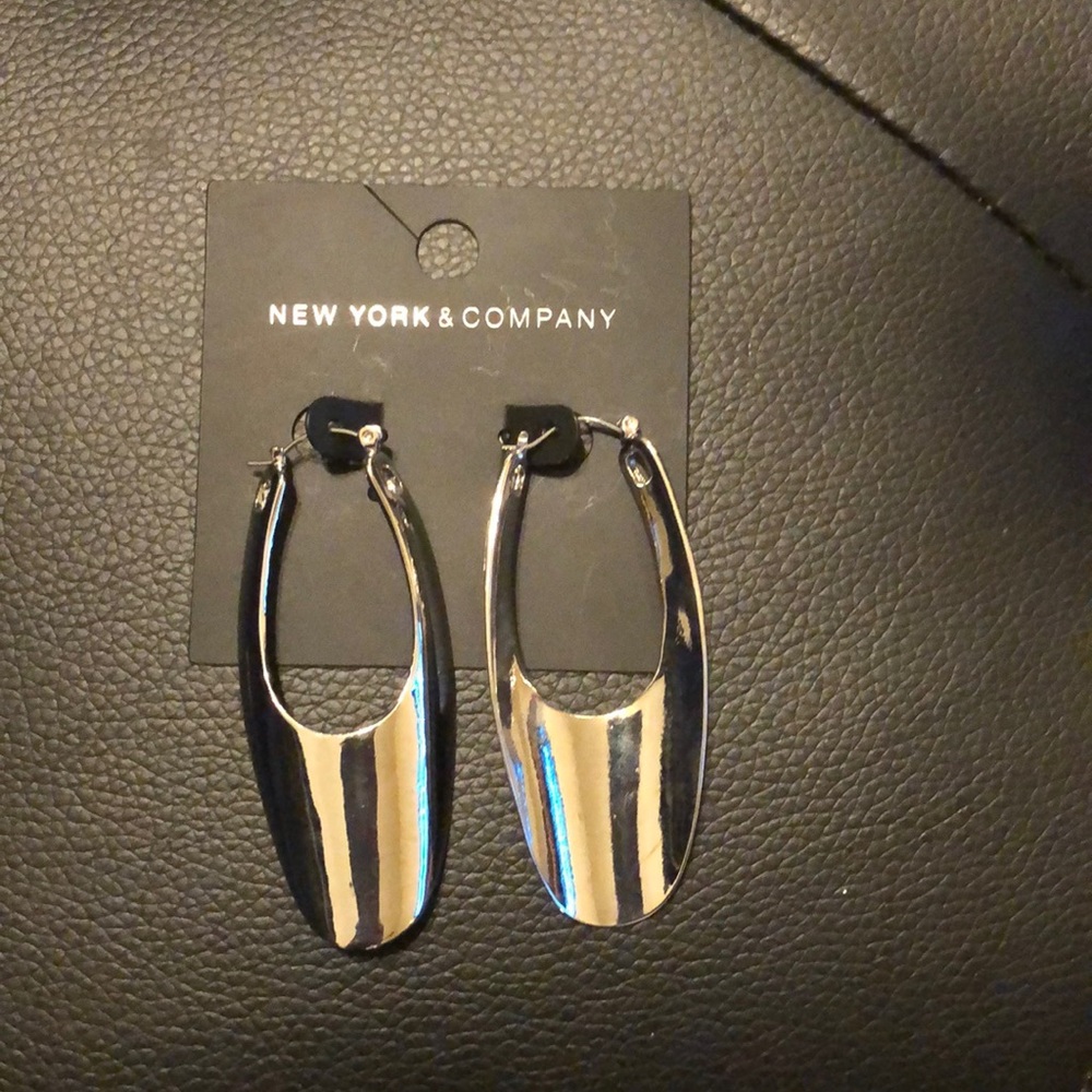 Large hoop like earrings silver